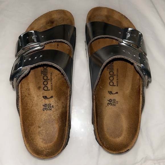 Chrome Silver Metallic Birkenstocks - Picture 6 of 16